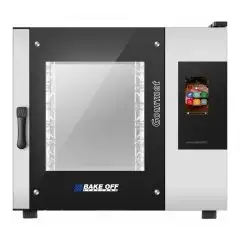FOUR ÉLECTRIQUE À CONVECTION ET VAPEUR ÉQUIPÉ DE PANNEAU TOUCH SCREEN AVEC ICÔNES - Cod. GOURMET 6TE GN 2/1 MASTER PRO - CONVIENT POUR GAZTRONOMIE - Capacité plaques n. 6 GN 2/1 (cm 65x53) o n. 12 GN 1/1 (cm 32,5x53) - Puissance kW 17,5 -Voltage230/400 V 
