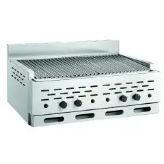 GRILLE PIERRE DE LAVE - MOD. 2100/R2B - VERSION DE COMPTOIR  - PUISSANCE Kw/h 22,52 - ALIMENTATION MÉTHANE - GPL - DIM. cm L 89 x P 70 x h 37 - NORME CE