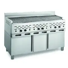 GRILLE PIERRE DE LAVE - MOD. 2100/R3M - VERSION MONOBLOC SUR MEUBLE  - PUISSANCE Kw/h 33,78 - ALIMENTATION MÉTHANE - GPL - DIM. Cm L 130 x P 70 x h 85 - NORME CE
