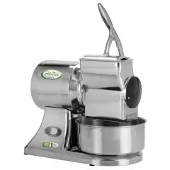 RÂPE - MOD. GRAGSD1 - BOUCHE À DROITE - Alimentation V 230/50Hz MONOPHASE - PUISSANCE Kw 0,75 (1,0 Hp) - PRODUCTION HORAIRE 70 Kg - DIM. 22 x 38 x h38 cm - NORME CE