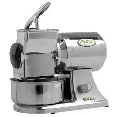 RÂPE - MOD. GRAGSM1 - MOTEUR AUGMENTÉ  - Alimentation V 230/400/50Hz TRIPHASE - PUISSANCE Kw 1,1 (1,5 Hp) - PRODUCTION HORAIRE 90 Kg - DIM.  22 x 42 x h38 cm - NORME CE