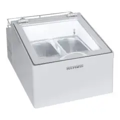 Vitrine de comptoir pour crème glacée artisanale - Modèle ICE POINT 20 - Réfrigération statique - Température de -10°C à -22°C