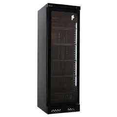 VITRINE RÉFRIGÉRÉE POUR VIN - Mod ILOOC 40 Y - Ventilé - Température °C +4/+18 - 1 porte en verre - Structure en tôle prépeinte noire - Capacité brute de 382 litres - Capacité nette de 342 litres - Puissance de 230 W - Alimentation monophasée 220/50Hz - D