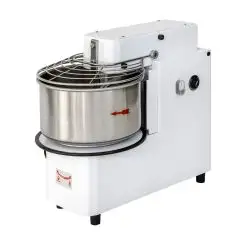 PÉTRIN À SPIRALE À TÊTE RELEVABLE ET CUVE AMOVIBLE - Mod. MVTE 20 - Alimentation triphasée 400V - Capacité cuve 22 L - Poids pâte 18 kg - Puissance 0,75 kW - Norme  CE