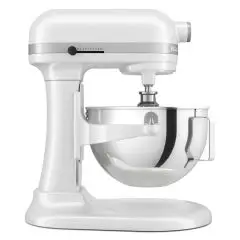 BATTEUR MÉLANGEUR PLANÉTAIRE KITCHENAID - Mod K55W Heavy Duty Blanc - Structure en métal - 1 bol lt 5,2 - Puissance 375 W - Alimentation monophasée 220-240V - Dimensions cm L 28,7 x P 37,1 x H 41,9