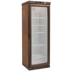 CAVE À VINS RÉFRIGÉRÉE EN BOIS - Mod. KL2791F - STATIQUE - Température +18°/+22°C - Capacité Lt. 310 - Monophase 230V/1/50Hz - Puissance W 150 - Dim. 64 x61 xh186 cm - Poids 130 Kg