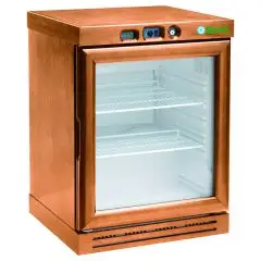 PRÉSENTOIR RÉFRIGÉRÉ À VIN - Mod. KL2793 - Capacité de 130 litres - Refroidissement statique - Température +2/+8 °C - Puissance de 100 W - Alimentation monophasée 230V/1/50Hz - Dimensions cm L 64 x P 61 x 87 H - Norme CE