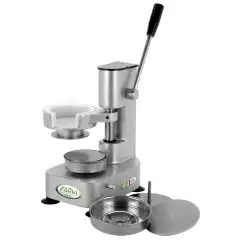 PRESSE À HAMBURGER DOUBLE - MOD. PRAM15 - DIMENSIONS MOULE Ø 10 et 13 cm - DIM. L 19 x P 30 x H 28 cm - NORME CE