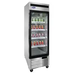 ARMOIRE RÉFRIGÉRÉE EN ACIER INOX - Mod. MCF8701GR - FROID VENTILÉ - CAPACITÉ 610 L - 1 PORTE VITRÉE - TEMPÉRATURE -17°/-20°C - Dim. L 68,5 x P 80,5 x h 211,2 cm - Norme CE