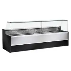 Comptoir-vitrine réfrigéré - Mod MESETAS VC - Froid statique - Température minimale de service °C +4/+6 - Profondeur plan d'exposition: 67 cm