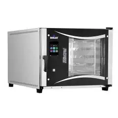 FOUR ÉLECTRIQUE À CONVECTION ET VAPEUR ÉQUIPÉ DE PANNEAU TOUCH SCREEN AVEC ICÔNES - Cod. MISTRAL 5TTR M14 VISION - CONVIENT POUR BOULANGERIE ET PÂTISSERIE - VENTILÉ- Capacité four PLAQUES n. 5 40x60 ou 46x66 cm - Puissance kW 9 -Voltage400 V 50/60 Hz TRIP