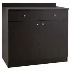 MEUBLE DE SERVICE DE SALLE - MOD. ML3202SS - Structure  mélamine - Couleur chêne claire - N. 2 portes - N. 2 tiroirs - Dim. 90x48xh95 cm