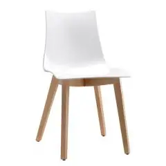 CHAISE ANTICHOC ZÈBRE NATUREL - MOD. 2805 - COQUE EN POLYCARBONATE TRANSPARENT - CADRE EN HÊTRE NATUREL - POUR USAGE INTÉRIEUR - À ASSEMBLER - DIM. cm L 46 x P 52 x H 81 - NORME CE