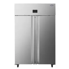 ARMOIRE RÉFRIGÉRÉE EN ACIER INOX - Mod PBF80RS - CLASSE ÉNERGÉTIQUE A - FROID VENTILÉ - GASTRONORM 2/1 (65x53 cm) - CAPACITÉ 1235 L - 2 PORTES - TEMPÉRATURE -2°/+8°C - Dim L 137,4 x P 83 x h 206,5 cm