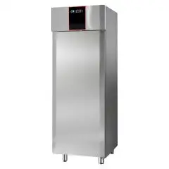 ARMOIRE RÉFRIGÉRÉE EN ACIER INOX AISI 304 - FROID VENTILÉ - Mod CH07RMMTN - GASTRONORM 2/1 - CAPACITÉ 700 L - 1 PORTE - ARRÊT VENTILATION - TEMPÉRATURE 0° +10°C - Dim L 71 x P 80 x h 210 cm