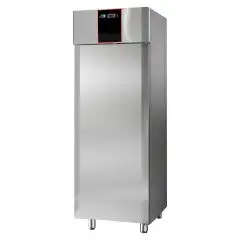 ARMOIRE FRIGO CONGÉLATEUR EN ACIER INOX AISI 304 - FROID VENTILÉ - Mod CH07RMMBT - GASTRONORM 2/1 - CAPACITÉ 700 L - 1 PORTE - ARRÊT VENTILATION - TEMPÉRATURE -18° -22°C - Dim L 71 x P 80 x h 210 cm