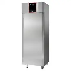 ARMOIRE FRIGO CONGÉLATEUR EN ACIER INOX AISI 304 - FROID VENTILÉ - Mod CH07RMPLMBT - GASTRONORM 2/1 - CAPACITÉ 700 L - 1 PORTE - ARRÊT VENTILATION - TEMPÉRATURE -18° -22°C - Dim L 71 x P 80 x h 210 cm