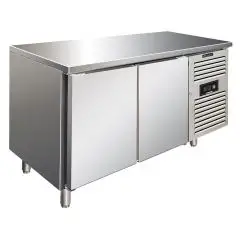 TABLE RÉFRIGÉRÉE EN ACIER INOX AISI 304 - SPÉCIAL PÂTISSERIE - FROID VENTILÉ - Mod PXF2100TN - 2 PORTES - CAPACITÉ 428 L - TEMPÉRATURE -2°/+8°C - Dim L 151 x P 80 x h 86 cm