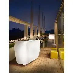 COMPTOIR DE BAR - MOD. ROLLER - POUR UTILISATION EN INTÉRIEUR ET EXTÉRIEUR - STRUCTURE EN POLYÉTHYLÈNE - NORME CE