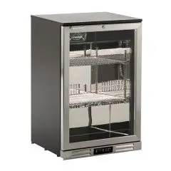 PRÉSENTOIR RÉFRIGÉRÉ EN ACIER - Mod U85ZJ - Température +0°/+10°C - Capacité 129 L - Alimentation MONOPHASE V220-240/1 - Puissance 160 W - Dimensions cm L 60 x P 53 x H 83,5 - Poids Kg. 37