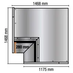 Angle du panneau d&rsquo;affichage neutre 90&deg; AA  (ouvert) avec vitre automatique