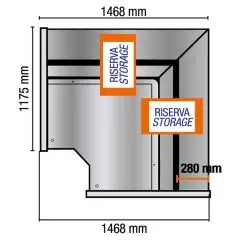 Angle du panneau d&rsquo;affichage neutre 90&deg; AC  (ouvert) avec vitre automatique