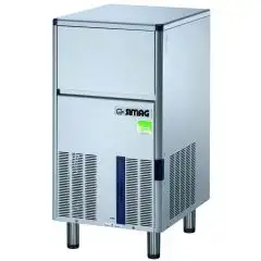 MACHINE À GLAÇONS CREUX - Mod SEI50 - CAPACITÉ DU RÉSERVOIR Kg 17 - PRODUCTION AVEC MOTEUR À AIR JUSQU'À kg 50/24 h - PRODUCTION AVEC MOTEUR À EAU JUSQU'À kg 49/24 h - Dim. Cm L 48,6 x P 57,5 x 72,1/81,3 H