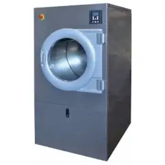 SÉCHOIR ROTATIF - MOD. FET 23 - PANIER INOX - CHAUFFAGE ÉLECTRIQUE OU GAZ - INVERSION DE ROTATION DU PANIER - 5 PROGRAMMES DE TRAVAIL - Capacité Kg 23 - VITESSE DU PANIER 15-60 RPM - PROGRAMMATION NUMÉRIQUE - DIMENSIONS cm L 111 x P 103,5 x 176 H
