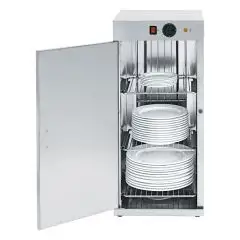 CHAUFFE-ASSIETTES 1 PORTE À BATTANT - Mod SPA60 - Monophasé 230V - Puissance absorbée 750 W - Dimensions cm L 39,6 x P 40,2 x 86,5 h - Norme CE