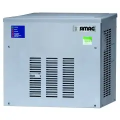 MACHINE À GLACE MODULAIRE EN GRAINS - Mod. SPH 255 - PRODUCTION AVEC MOTEUR À AIR JUSQU’À 200 kg /24 h - PRODUCTION AVEC MOTEUR À EAU JUSQU’À 200 kg /24 h - Dimensions L 56,3 x P 53,6 x H 52,6/57,6