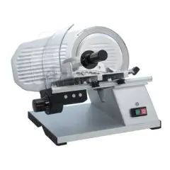 TRANCHEUSE À GRAVITE'  mod. TOP 220 - Norme CE - RoHS - Lame Ø 220 en acier chromé antiadhésive avec rainures spéciale - Coupe utile mm 190 x 150 - Équipement standard: Aiguiseur
