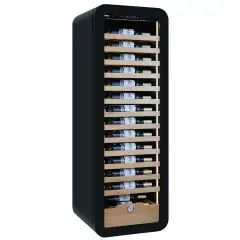 Vitrine réfrigéré pour vin avec capacité Lt 268 et température de +2 à +20 °C Klimaitalia VINARIUS 60 BLACK