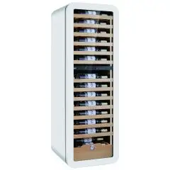 Vitrine réfrigéré pour vin avec capacité Lt 268 et température de +2 à +12 °C et de +12 à +20 °C Klimaitalia VINARIUS 62 WHITE