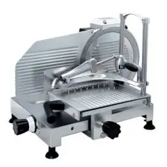 TRANCHEUSE VERTICALE À CHARCUTERIE mod. VPR 300 MN (MONOPHASE) - Norme CE - RoHS - Lame Ø 300 en acier chromé antiadhésive avec rainures spéciale - Coupe utile mm 250 x 200 - Aiguiseur fixe