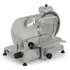 TRANCHEUSE VERTICALE - Mod. VRT S 350 BLC CEP - Pour charcuterie - Lame en acier inox ø 350 - Capacité de coupe L 330 x P 250 mm - Affûteur fixe - Verrouillage du chariot - Alimentation monophasée 230V/1/50Hz - Norme CE