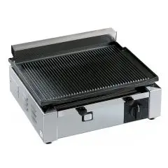 Plaque électrique avec plaque de cuisson à rayures simples cm 35,5x25,5 Allforfood SICILIA R TOP