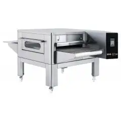 FOUR À TUNNEL À GAZ POUR PIZZA - Mod. C/65 GAS - Modulaire et empilable - En acier inoxydable - Dimensions de la chambre L 65 x P 100 x H 10 cm - Puissance 22,6 Kw