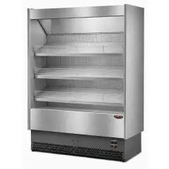 PR&Eacute;SENTOIR MURAL R&Eacute;FRIG&Eacute;R&Eacute; - MOD. VULCANO 80 INOX F/V - POUR FRUITS ET L&Eacute;GUMES - VENTIL&Eacute; - TEMP&Eacute;RATURE MINIMALE DE SERVICE &deg;C +6/+8 - SELF SERVICE -NON MODULAIRE- NORME CE