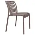 Sedia - couleur marron - Structure en polypropylène - Modèle 073-ZL76-DG-02