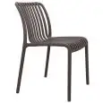 Sedia - couleur marron - Structure en polypropylène - Modèle 073-ZL76-DG