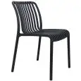 Sedia - couleur noir - Structure en polypropylène - Modèle 073-ZL76AN