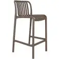 Sgabello - couleur marron - Structure en polypropylène - Modèle 076-ZL78M