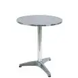 Table - couleur aluminium - Structure en aluminium, plateau en acier inox - Modèle 088-MTA001K