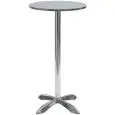 Table - couleur aluminium - Structure en aluminium, plateau en acier inox - Modèle 096-MTA010