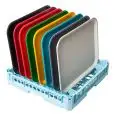 PANIER POUR LE LAVAGE DES 8 PLATEAUX MODÈLE  CANTINE - MOD. 100125 - DIM. PANIER 50 x  50  cm - NORME CE