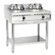 Cuisinière chinoise 2 feux wok à gaz Bartscher - Mod 1052103 - Puissance 23 kW - Dimensions cm L 90 x P 60 x H 96