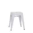 Sgabello - couleur blanc - Structure en métal verni - Modèle 1084-BT18W-01