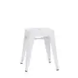 Sgabello - couleur blanc - Structure en métal verni - Modèle 1084-BT18W-02