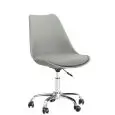 Poltrona ufficio - couleur Gris - Structure en métal chromé, scocca en polypropylène, cuscino en ecopelle - Modèle 1126-K03-G