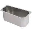 Bol à crème glacée trapézoïdale en acier inoxydable mm 185x360x144 (intérieur mm 171x330x129)